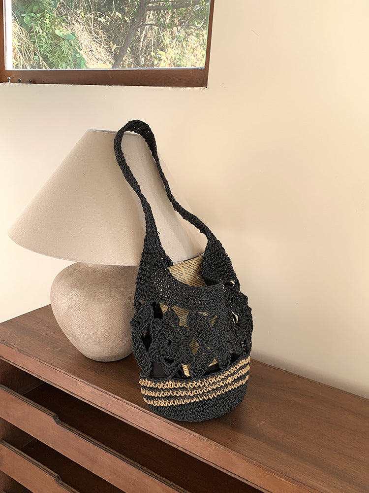 Vintage Straw Crochet Bag - DippedShop Wholesale - #7779