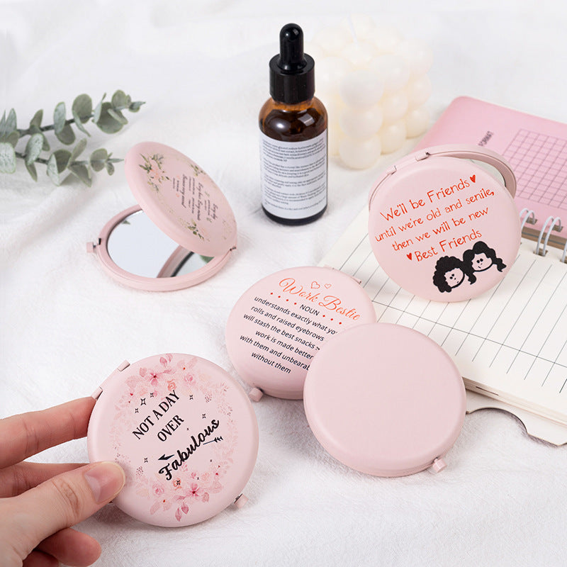 Pink Foldable Makeup Mirror - DippedShop Wholesale - #9571