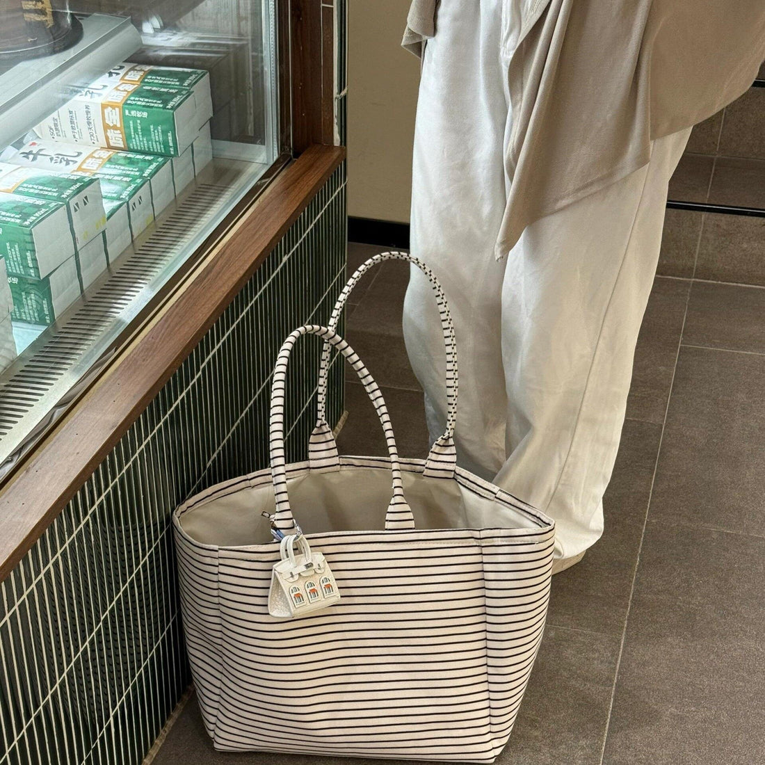 Stylish Striped Large Capacity - DippedShop Wholesale - #8003