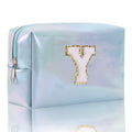 Simple Initial Letter Embroidered Portable Makeup Bag 6S10BOB1037