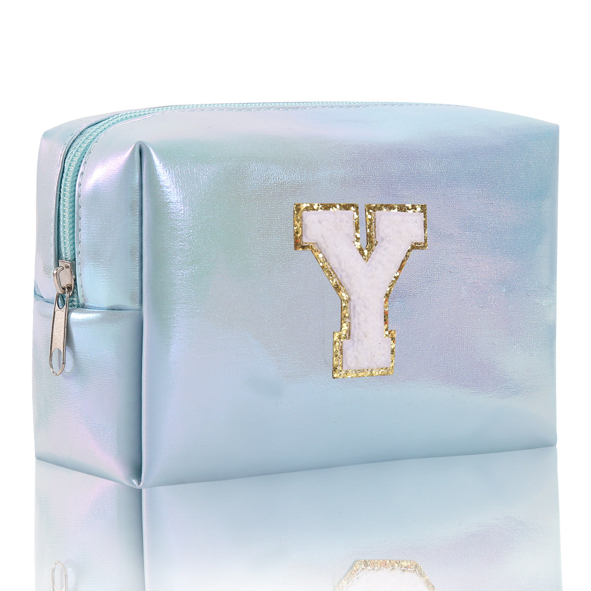 Simple Initial Letter Embroidered Portable Makeup Bag 6S10BOB1037