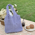 Solid Color Pleated Shoulder Bag - DippedShop Wholesale - #6659