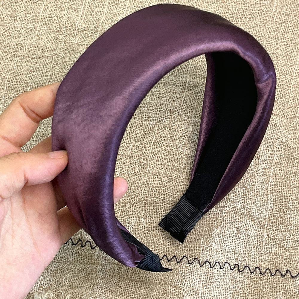 Elegant Satin Soft Padded Wide Headband 6W6HBD375