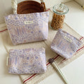 Floral Embossed Portable Large Capacity Makeup Bag MK2BW6W10BOB396