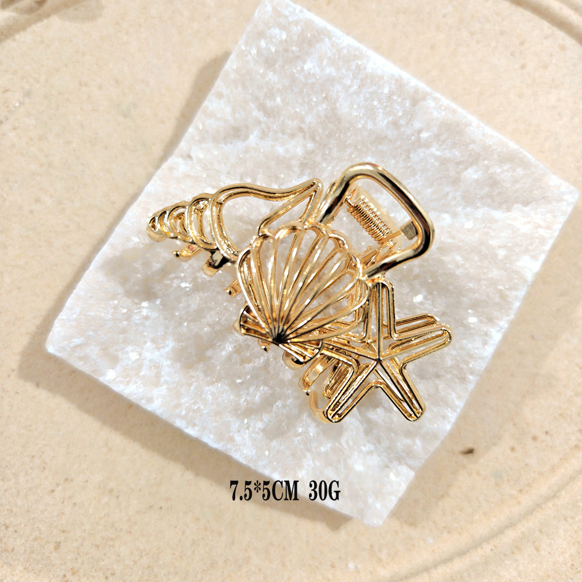 Vintage Gold Plated Geometric Large Hair Claw MK2MBEP6W6HCP366