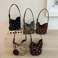 Simple Faux Suede Polka Dot Bucket Bag 6W10BBG2469