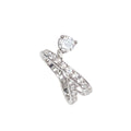 Stylish Cross Meteor Diamonds Open Ring 8ZA6JRG130L