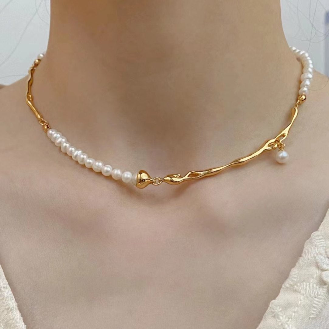 Pearl Chain Choker - DippedShop Wholesale - #3123