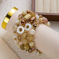 Boho Style Multi Layer Crystal Beaded Chain Bracelets 6W6JBR628