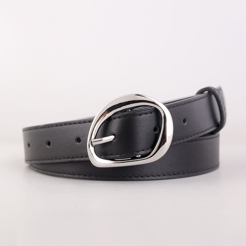 Trendy Solid Color Adjustable Leather Waist Belt 6W6JBT149