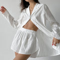 Stripe Jacquard Sleepwear Set - DippedShop Wholesale - #3043