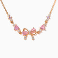 Trendy Bowknot Heart Cubic Zirconia Chain Bracelet 6W6JBR534