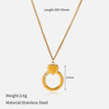Vintage Gold Plated Hollow Disc Pendant Necklaces 6W6JNC632