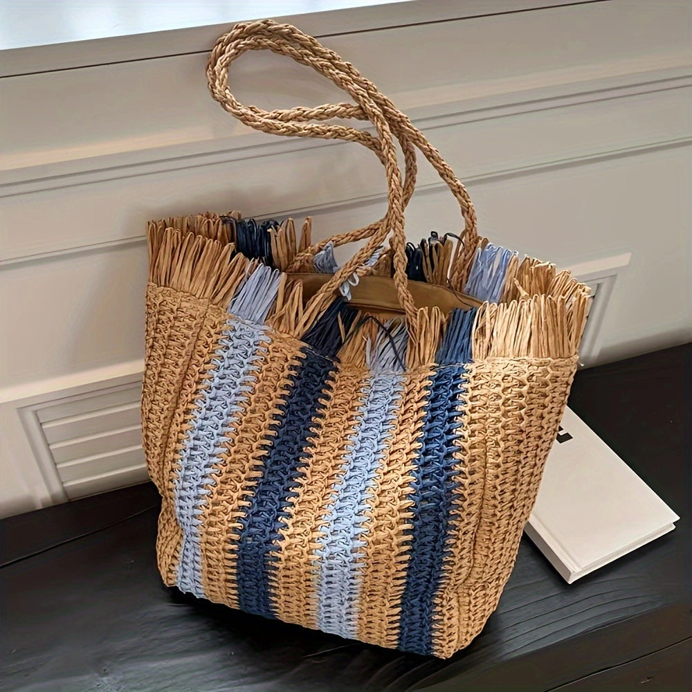 Vintage Color Block Tote - DippedShop Wholesale - #8259