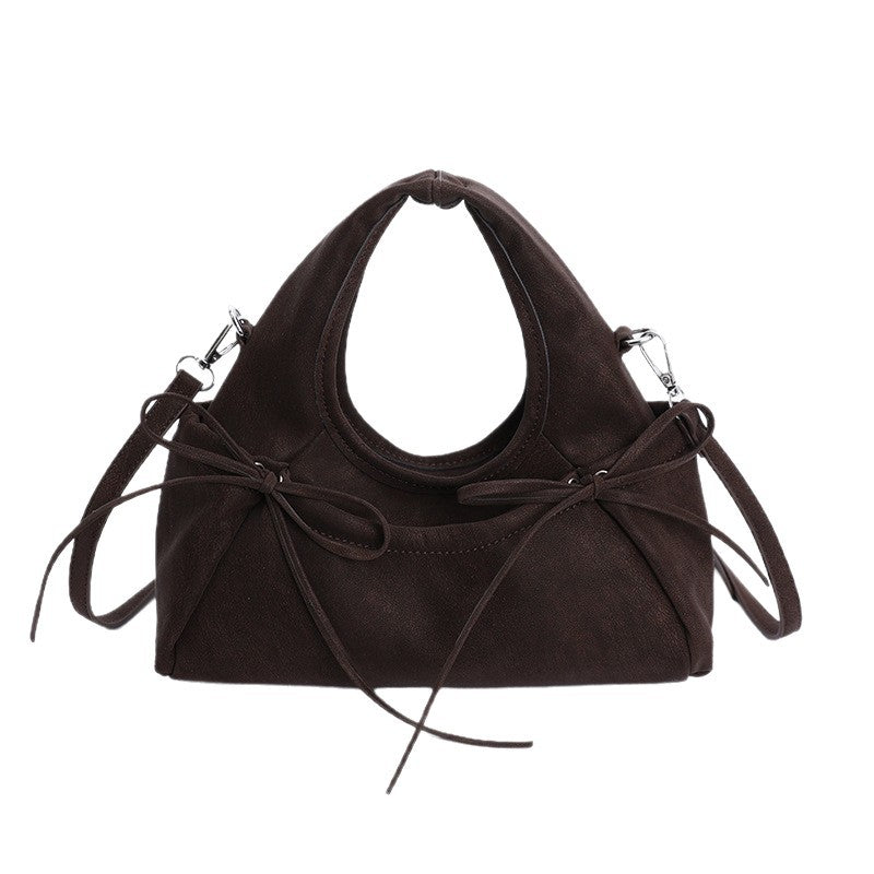 Retro Bowknot Solid Color Dumpling Habdbag 6W10BBG1865