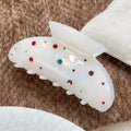 Colorful Rhinestone Irregular Acetate Hair Claw MK2PPM6W6HCP341