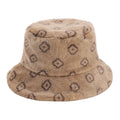 Cute Color Block Fluffy Fur Warm Bucket Hat 6W6HAT818
