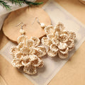 Boho Rattan Dangle Earrings - DippedShop Wholesale - #1747
