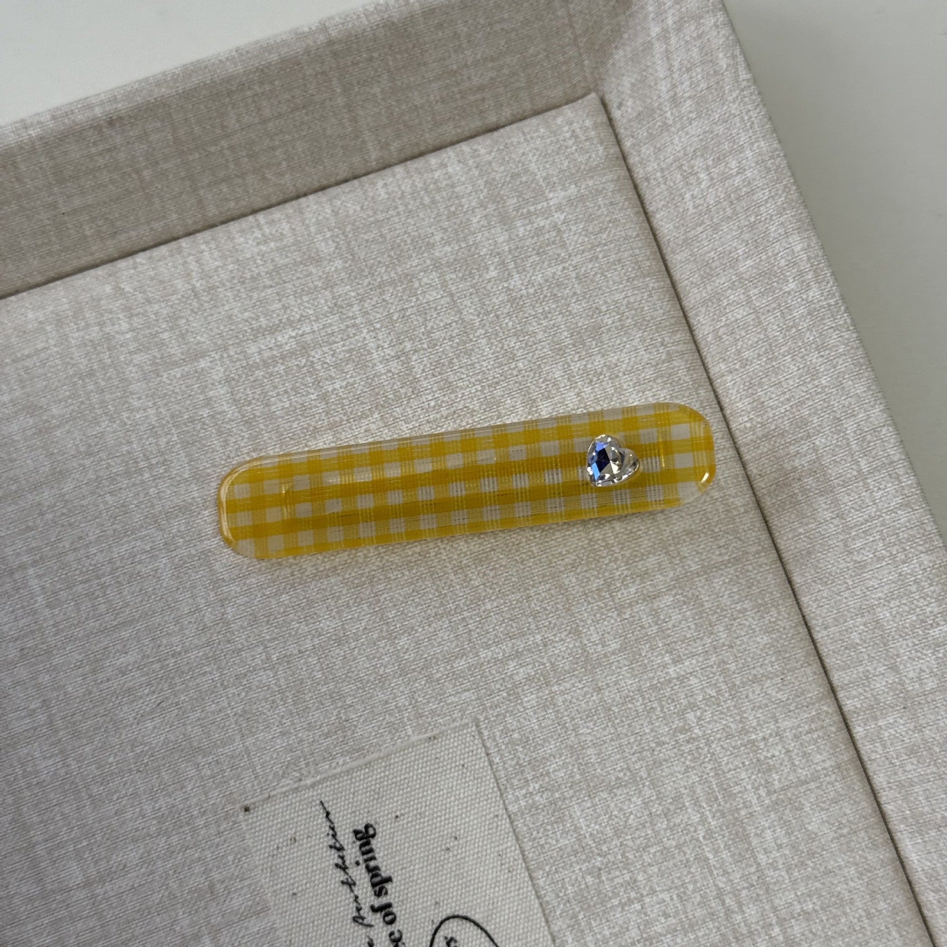 Plaid Heart Hair Clip - DippedShop Wholesale - #1763