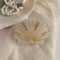 Creative Shell Shape Rhinestones Acetate Hair Clip MK2PM6W6HCP12