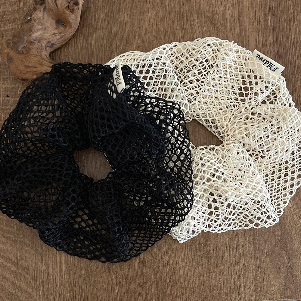 Vintage Hollow Out Knitted Fishnet Beach Scrunchies MK2BW6W6HSR47