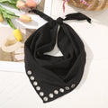 Trendy Studded Hollow Out Triangle Bandana Headscarf MK2BK6W6HHS15