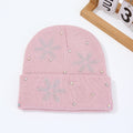 Rhinestone Snowflake Knit Beanie - DippedShop Wholesale - #8067
