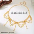 Retro Metal Chain Tassel Adjus - DippedShop Wholesale - #2355