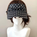 Trendy Polka Dots Color Block Bowknot Sun Hat MK2COK6W6HAT373