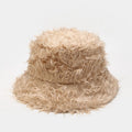 Fluffy Thick Warm Solid Color Winter Bucket Hat 6W6HAT533