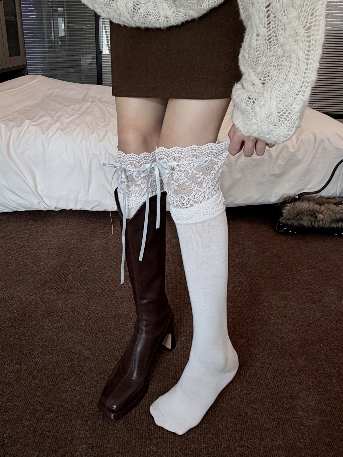 Lace Bowknot Stockings - DippedShop Wholesale - #4995