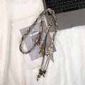 Vintage Leopard Print Twist Silk Scarf 6W6NSI208
