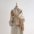 Reversible Jacquard Shawl Scarf - DippedShop Wholesale - #1939