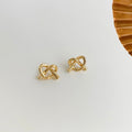Minimalist Gold Knot Studs - DippedShop Wholesale - #2515