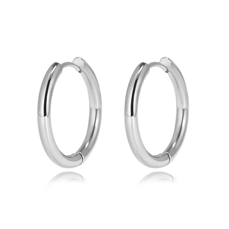 Minimalist Gold Plated Hoop Earring 6W6JER574