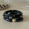 Vintage Bead Bamboo Tube Elast - DippedShop Wholesale - #6563