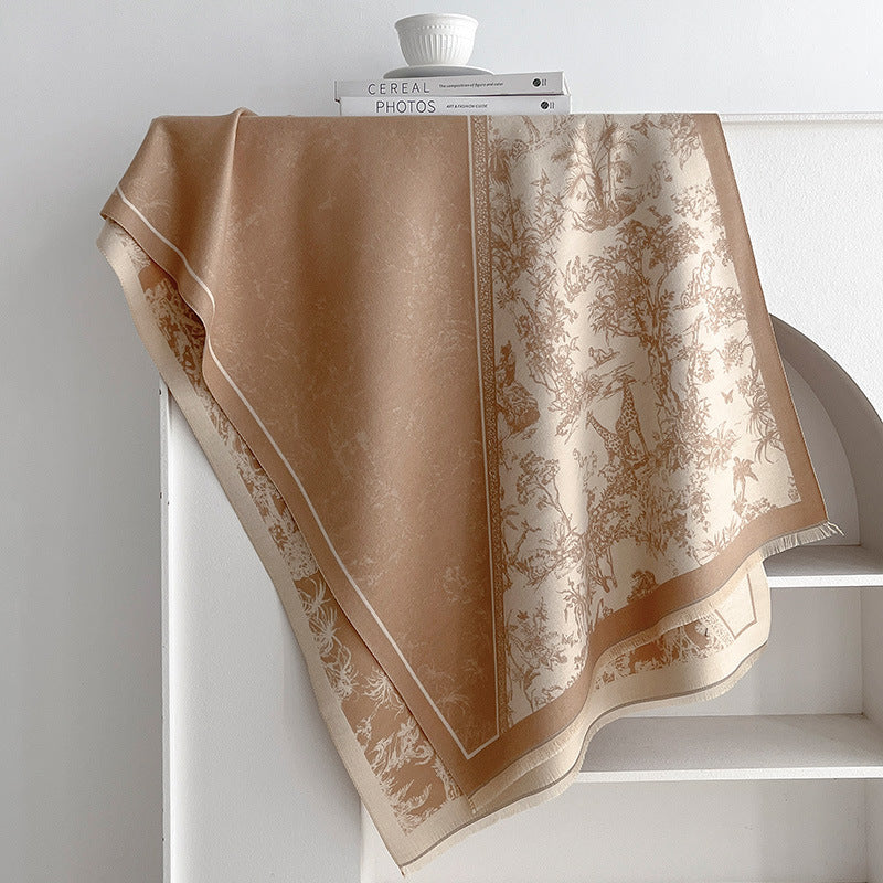 Reversible Animal Print Shawl Scarf - DippedShop Wholesale - #8467
