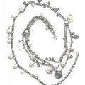 Simple Pearl Shell Multi-Layer Chain Waist Belt 6W6JBT147