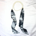 Elegant Floral Print Pearl Scarf Skinny Heanband MK2BW6W6HBD121