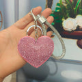Rhinestone Heart Bag Charm - DippedShop Wholesale - #9715