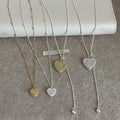 Woven Heart Pendant Necklace - DippedShop Wholesale - #3603