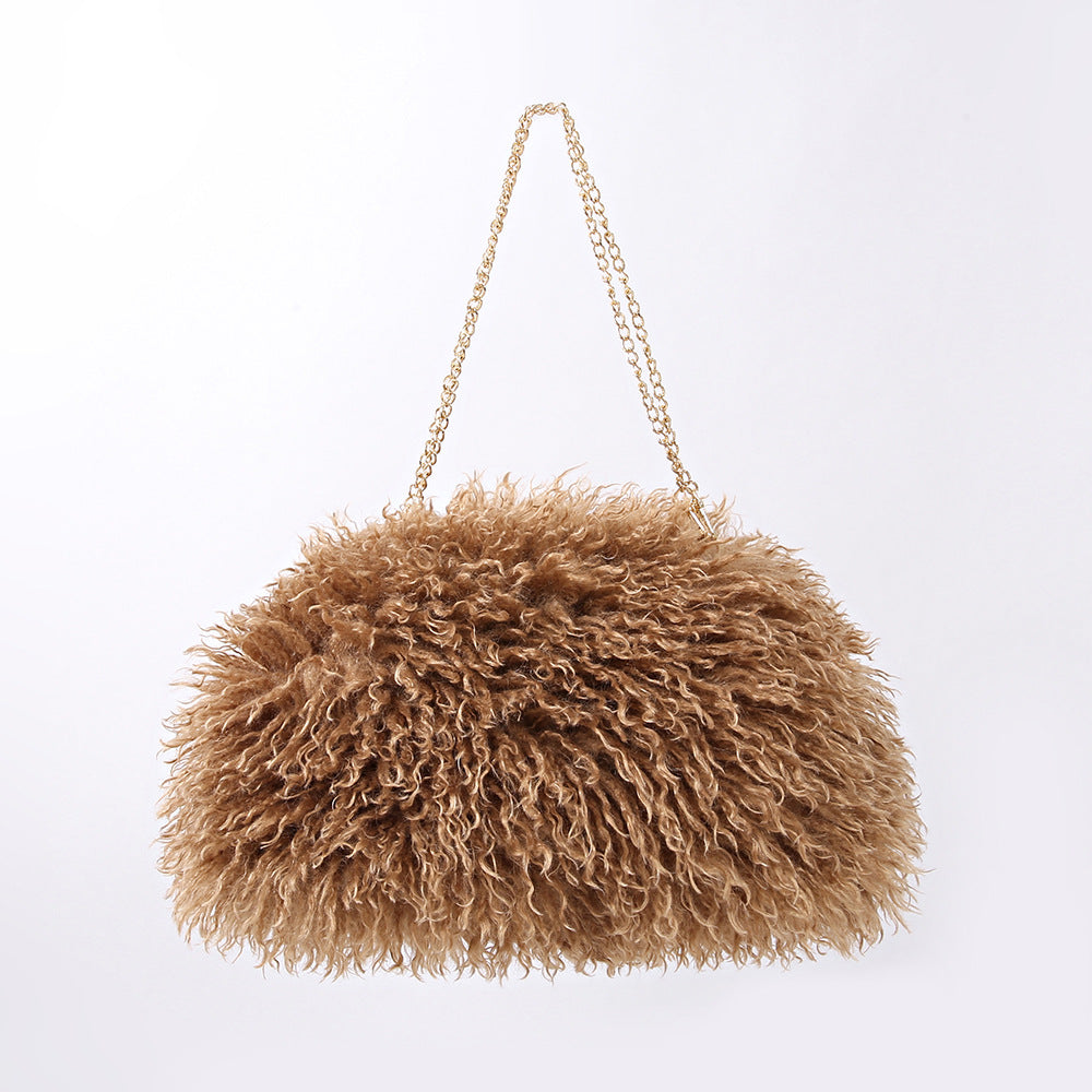 Fuzzy Plush Large Capacity Cloud Shoulder Bag 6W10BBG2348