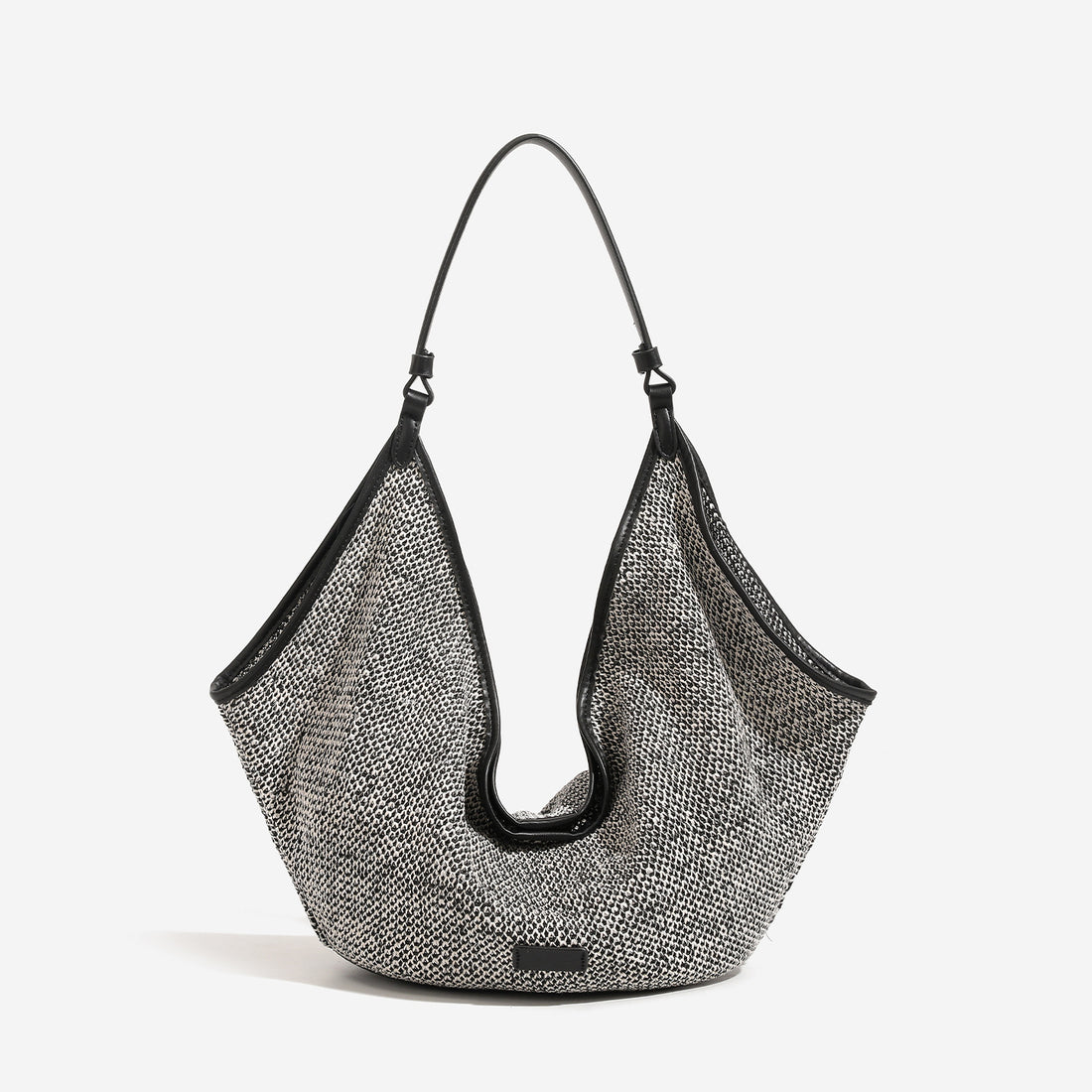 Minimalist Woven Large Capacity Commuter Shoulder Bag MK2BLCR6W10BBG423