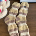 Cozy Fleece Striped Floor Socks 6W8FSO886