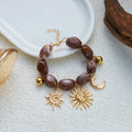 Vintage Irregular Resin Beaded Sun Pendant Bracelets 6W6JBR633