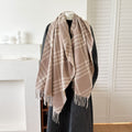 Vintage Plaid Cashmere-Feel Shawl Wrap Scarf 6W6NSC90