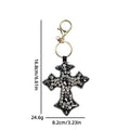 Vintage Rhinestones Cross Pendant Keychain Bag Charm 6W10BBC820