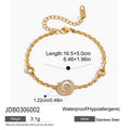 Minimalist Cubic Zirconia Gola Plated Chain Bracelet 6W6JBR464