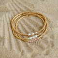 Handmade Natural Pearl Beaded Chain Bracelet 6W6JBR454