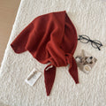 Trendy Solid Color Knit Headscraf Triangle Scarf 6W6NSC91